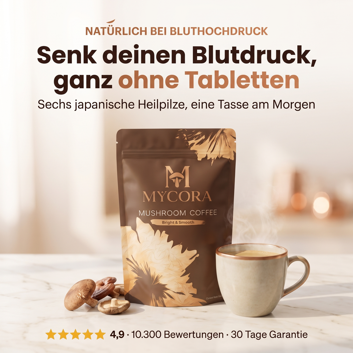 MYCORA™ Pilzkaffee | für gute Blutdruckwerte